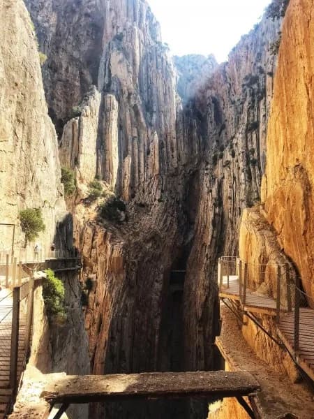 Caminito del Rey, Pasarelas del desfiladero